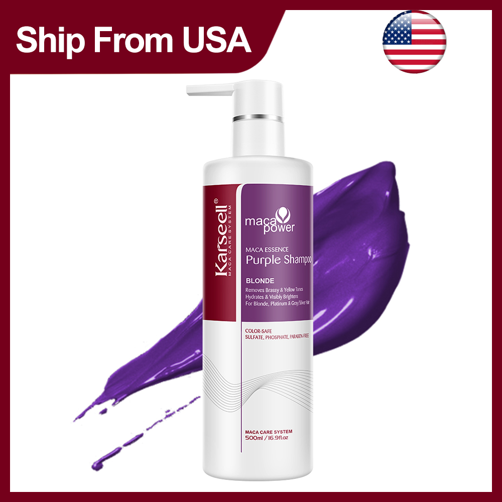 Purple Toning Shampoo - Karseell 500 мл Фиолетовый шампунь Нейтрализует
