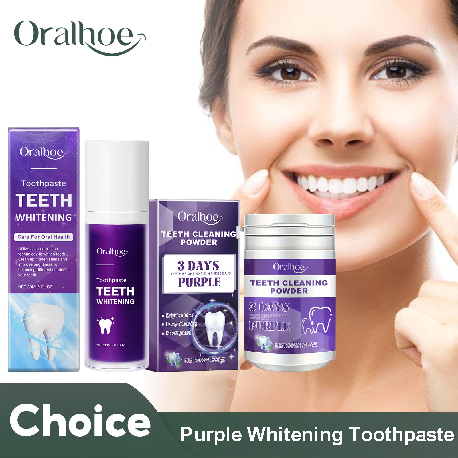 Purple Toning Shampoo - Фиолетовый корректор для отбеливания зубов, зубная
