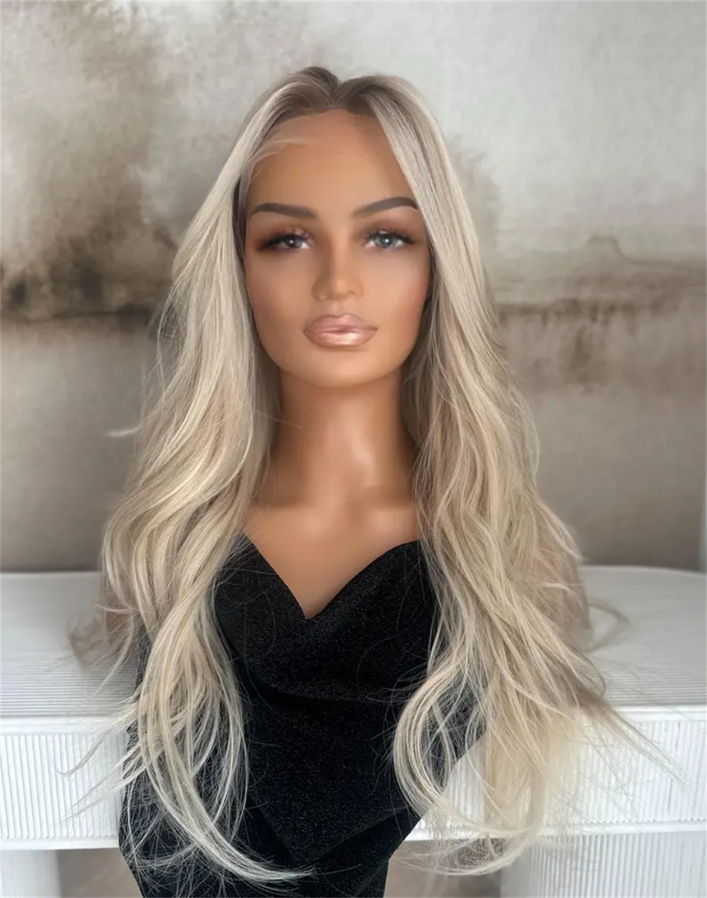 Hair Care Wavy Hair - Светлый многослойный волнистый парик спереди, 26