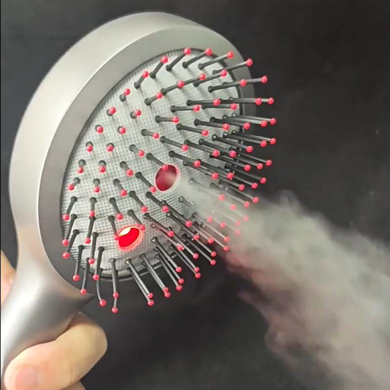 Hair Care Essential - Цифровая электрическая вибрационная расческа-массажер с красным