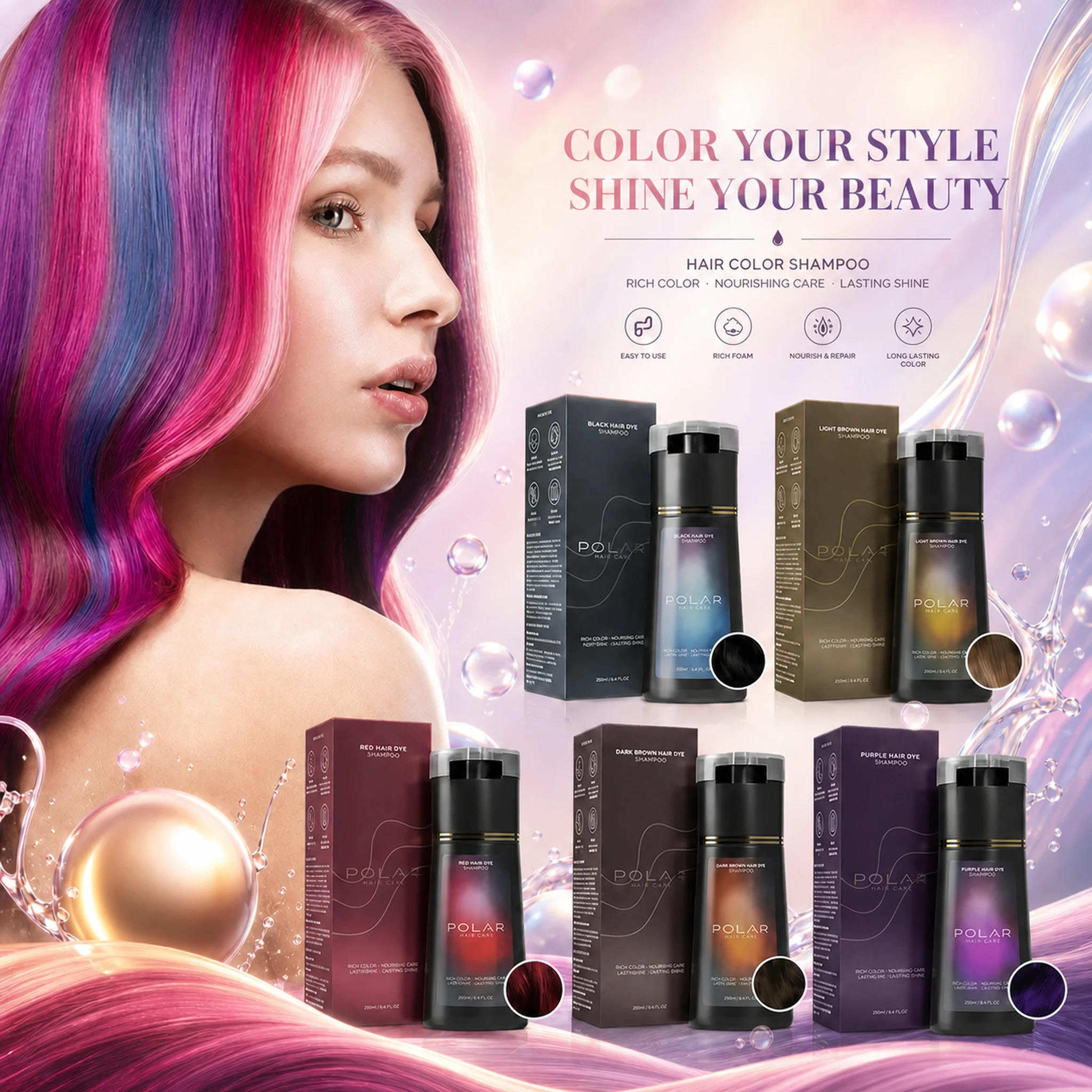 Purple Toning Shampoo - Шампунь-краска для волос для седых волос