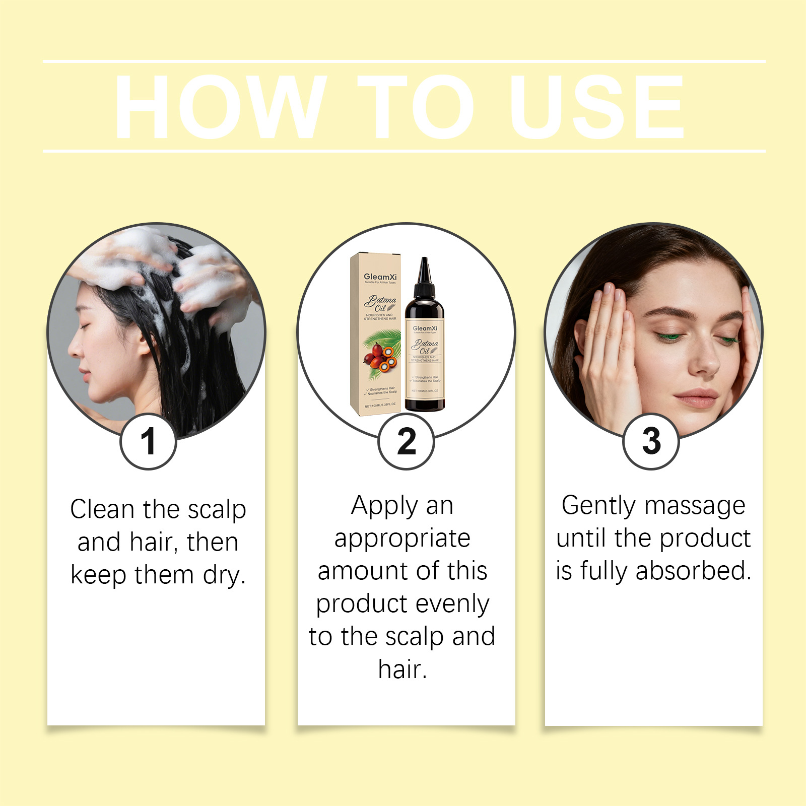 Hair Care Nature - Эфирное масло для волос Batana: укрепление