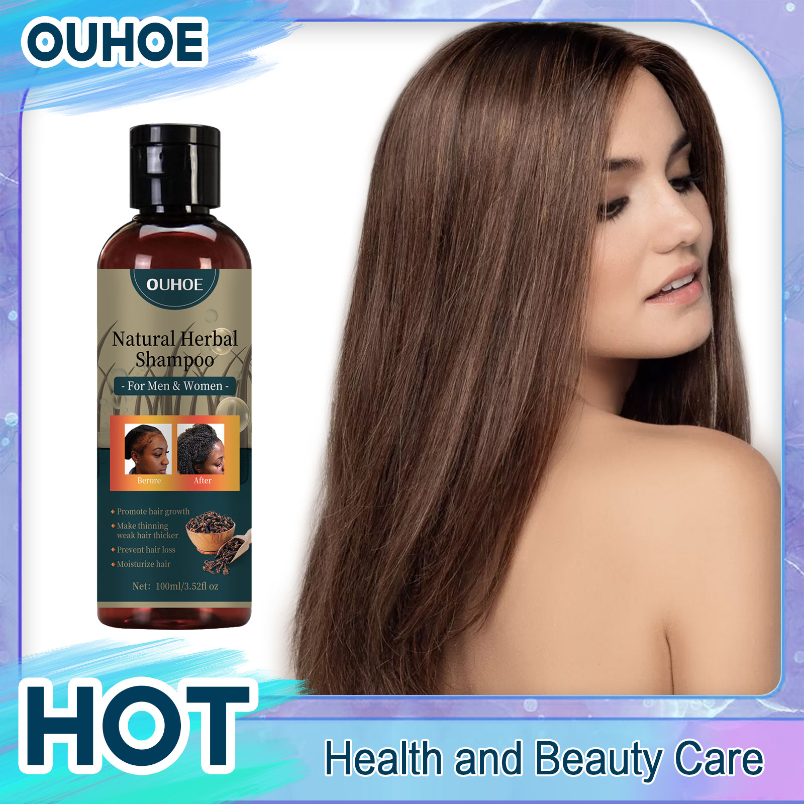 OUHOE шампунь для роста волос  – обзор и цена Hair Care Dandruff