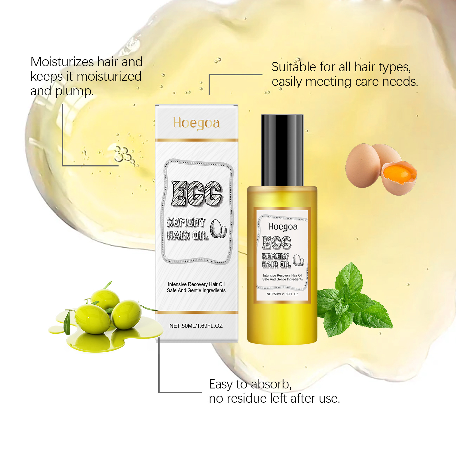 Масло для волос Egg Remedy, во – обзор и цена Hair Care Nature
